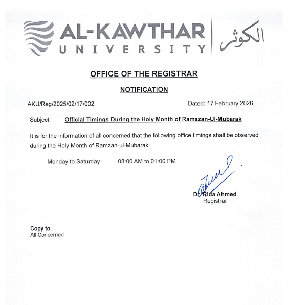 Ramzan Timing Notice